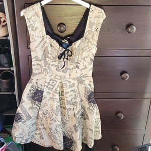 Harry Potter Marauders Map Dress (medium)